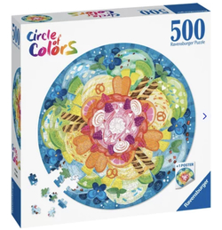 Ravensburger puslespill rundt 500 Circle Of Colors Iskrem  500 biter - Ravensburger