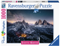 Ravensburger puslespill 1000  Three Peaks, Dolomites 1000 biter - Ravensburger