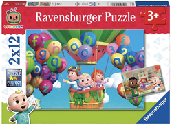 Ravensburger puslespill 2x12 Cocomelon, lek og lær  2x12 biter - Ravensburger