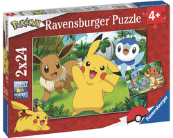 Ravensburger puslespill 2x24 Pokemon 2x24 - Ravensburger