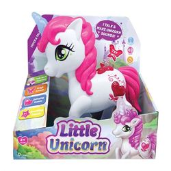 Little Unicorn Interactive Talking Unicorn Enhjørning rosa/hvit - Leiker