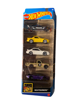 Hot Wheels Basics 5-pack Asst Nightburnerz - Hot Wheels