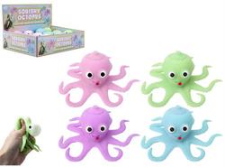 SQUISHY OCTOPUS - PASTELL (11CM) Pastell rosa - Fidget Toys