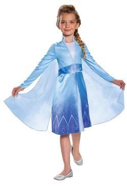 Disguise Disney Frozen 2 Costume Classic Traveling Elsa XS (3-4) 3-4 - Karneval