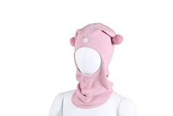 Kivat hettelue balaklava lys rosa m/2 dusker - bomull Krone - Kivat
