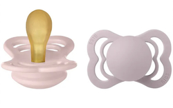 BIBS Supreme 2 Pack Blossom/Dusky Lilac Latex Size 1 Blossom/Dusky Lilac - Bibs