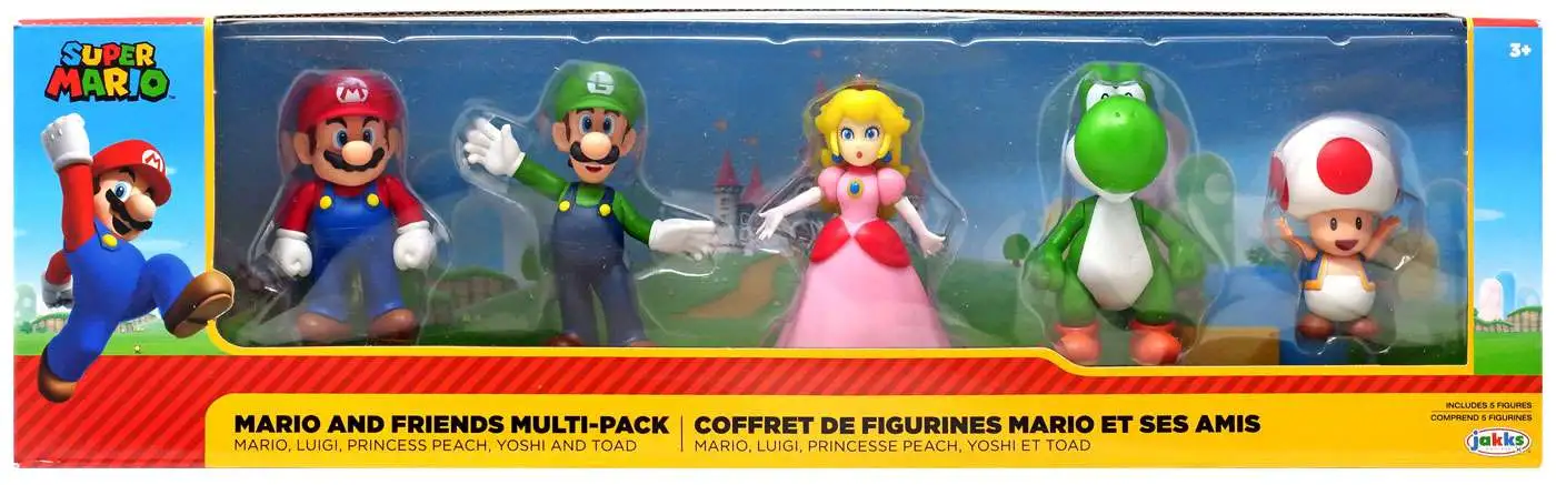  Super Mario - Mario & friends figurer 5 pk. 5pk - Super Mario