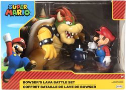 Super Mario vs. Bowser Diorama figursett - med Mario, Bowser og Bob-Omb Mario, Bowser og Bob-om - Super Mario