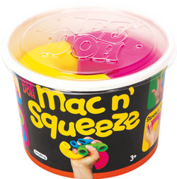STRESSBALL - NEEDOH MAC N' SQUEEZE grøn, blå, gul og rosa - Fidget Toys