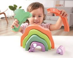 Hape Safari Elephant Stacking Blocks Stacking blocks - Hape Toys