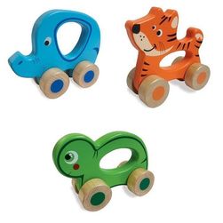 Dyr med hjul treleke 3 ass. Tiger - woodlets