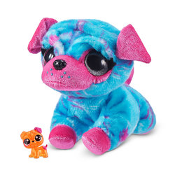 Coco Surprise Neon Plysjbamse Blå hund (Poppy) - Coco surprise