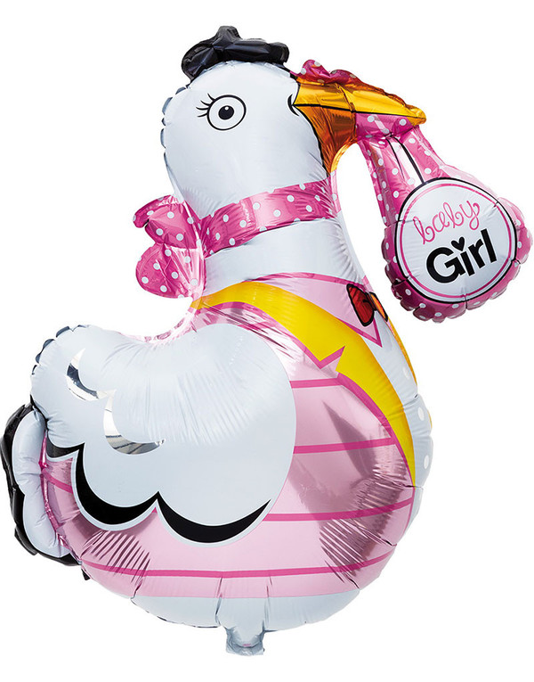 Rosa stork folie ballong Rosa stork - Salg