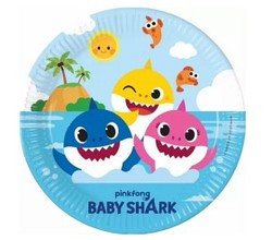 Party papp fat 8pk - Baby shark Baby shark - Bursdag/Fest