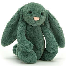 KANIN PLYSJ 31CM FOREST BUNNY BASHFUL Grøn kanin - jellycat