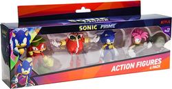 Sonic prime - figurer 4 pk Raud, raud, blå og rosa - Sonic The HedgeHog