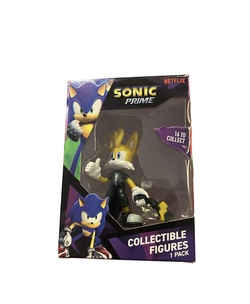 Sonic prime - collectible figures 1pk Miles med svart drakt - Sonic The HedgeHog