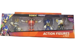 Sonic prime - figurer 4 pk Gul, raud, blå og kvit - Sonic The HedgeHog