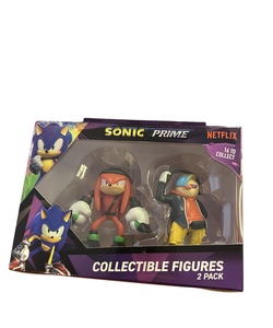 Sonic prime - figurer 2 pk raud og menneske - Sonic The HedgeHog