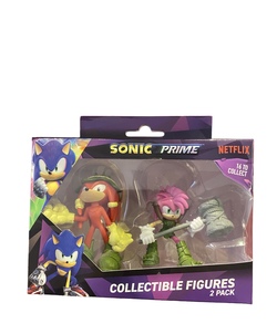 Sonic prime - figurer 2 pk Raud og rosa - Sonic The HedgeHog