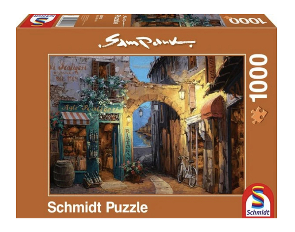 Schmidt puslespill 1000 Sam Park: Alley at Lake Como 1000 biter - Schmidt