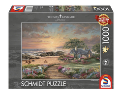 Schmidt puslespill 1000 Thomas Kinkade: Seaside Cottage - lev uke 30 1000 biter - Schmidt