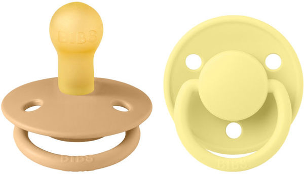 Bibs Smokk De lux 2 Pack Natural Rubber Size 1 - Desert Sand / Sunshine Desert Sand / Sunshine - Bibs