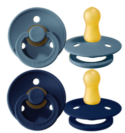 Bibs Smokk Colour 2 Pack Natural Rubber Size 2 - Deep Space / Petrol Deep Space / Petrol - Bibs