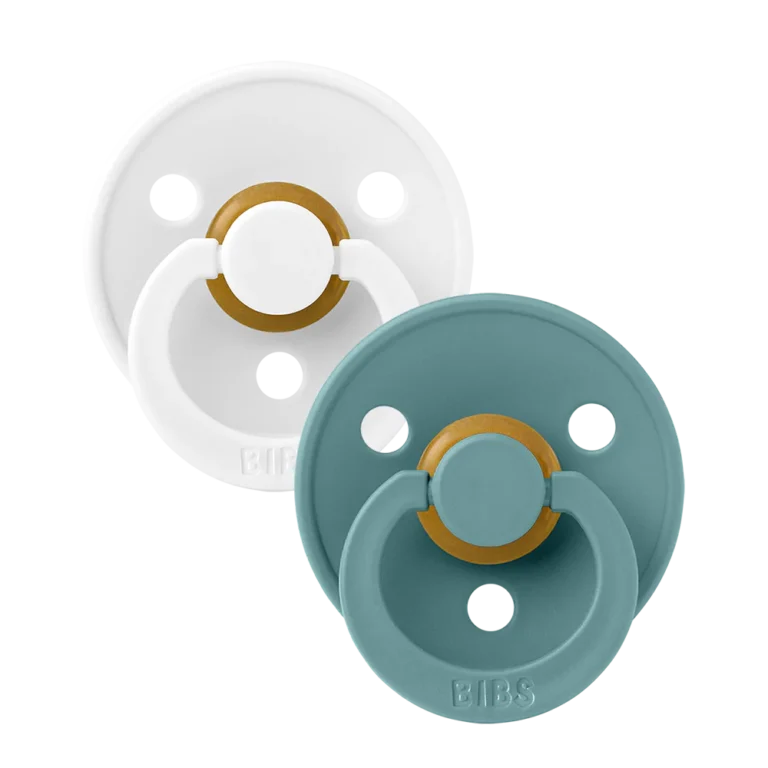 Bibs Smokk Colour 2 Pack Natural Rubber Size 2 - White / Island Sea White / Island Sea - Bibs