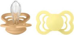 Bibs Smokk Supreme 2 Pack Silicone Size 2 - Desert Sand / Sunshine Desert Sand / Sunshine - Bibs