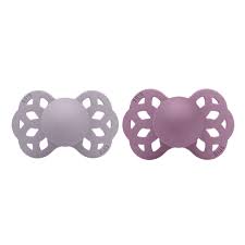 Bibs Smokk Infinity 2 Pack Silicone Size 2 - Fossil Grey / Mauve  Fossil Grey / Mauve - Bibs