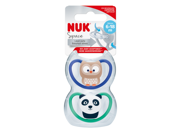 NUK Pacifier Space Smokk 18-36m panda/ugle - NUK