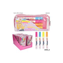 NEON MARKER SETT 4 FARGER TOPMODEL PENNAL MED TUSJA - Top Model