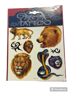 Tattovering - Ville dyr t2p047d - Salg
