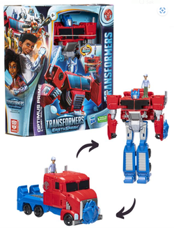 Transformers EarthSpark Spin Changer Optimus Prime actionfigur med Robby Malto figur   - Transformers