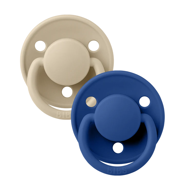 BIBS De Lux 2pk Vanilla/Cornflower/silicone - Onesize  Vanilla/Cornflower - Bibs