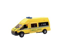 NORSK AMBULANSE M/LYD OG LYS (20CM) Ambulanse - Leiker