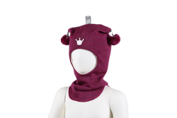 Kivat Balaklava mørke rosa m/ krone - 491 - 29 mørke rosa m/krone - 491-29 - Kivat