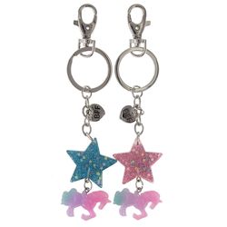 Nøkkelring Unicorn/stjerne 2stk BFF Unicorn/stjerne  - Salg