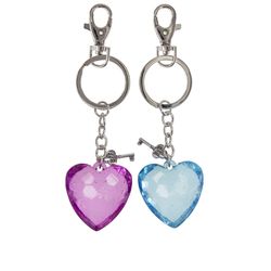 Nøkkelringer Hjerte rosa og blå 2stk BFF hjerte rosa og blå - Tinka