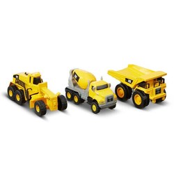 CAT 10cm Metal 3pk - Sementbil, Dumper og Veihøvel sementbil, dumper og veihøvel - Leiker