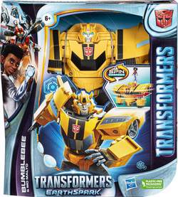Transformers EarthSpark Spin Changer Bumblebee actionfigur med Mo Malto figur bumblebee + mo malt - Transformers