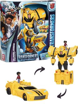 Transformers EarthSpark Spin Changer Bumblebee actionfigur med Mo Malto figur bumblebee + mo malt - Transformers