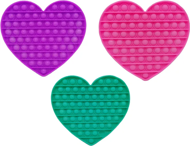 Plop up! XXL Glitter hjerte Lilla - Fidget Toys