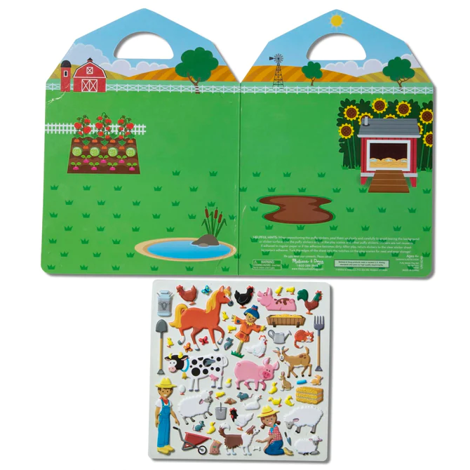 Puffy Sticker Play Set - På gården på gården - Melissa & Doug