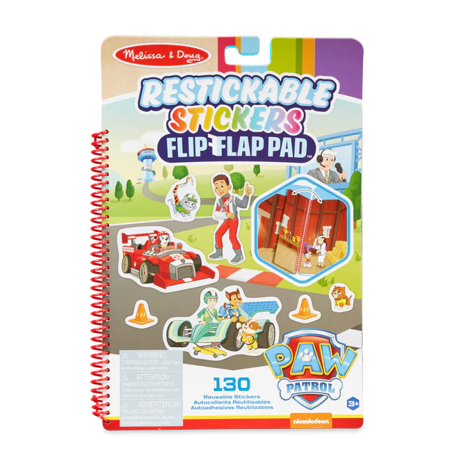 PAW Patrol Restickable klistremerker Flip-Flap Pad - Klassiske oppdrag paw patrol - klassisk - Melissa & Doug