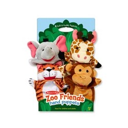Melissa & Doug Hånddukker Zoo Friends  4pk 4pk med hånd dukker - zoo - Salg