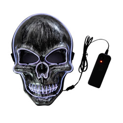 Led Mask Scull White Led maske scull white - Halloween