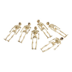 Bag of Skeleton 15 cm 6-pk skjelett 6pk - Halloween