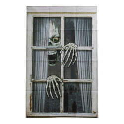 Window Decoration Scull & Hands 120 x 80 cm Vindus dekorasjon - Halloween